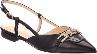 Baldinini Leather Slingback Flat
