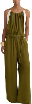 Reiss Inez Colourblock Gathered Wide Leg Jumpsuit