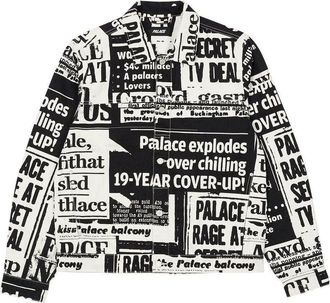 Palace SS22 Tabloid Denim Jacket Black P23SHT002