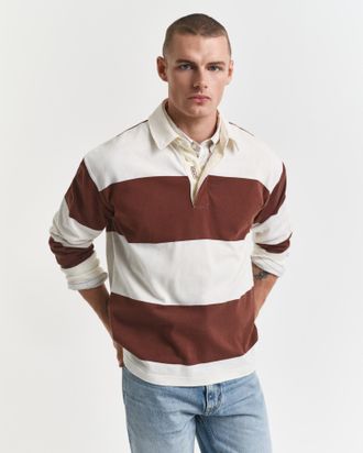 GANT Men Block Striped Heavy Rugger (XL) MAHOGANY BROWN