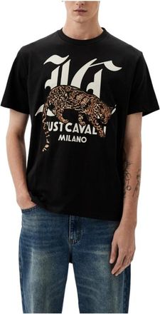 Just Cavalli T-shirts en Polos - Heren - T-shirts - Zwart - XS - Tops