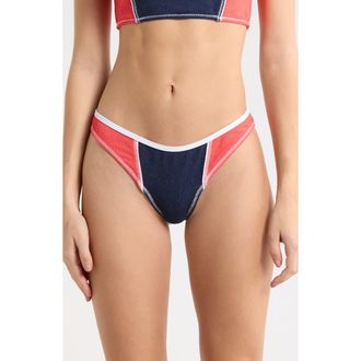 Rip Curl Surf Tide High Leg Bikini Bottoms in Dark Navy at Nordstrom, Size X-Small