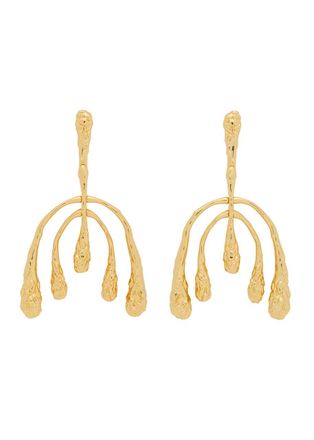 Alexis Bittar Alexis Bittar Brut 14kt Gold-plated Drop Earrings - One Size