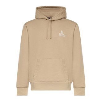Polo Ralph Lauren Hoodies, male, Beige, Size: XL Drawstring Hoodie
