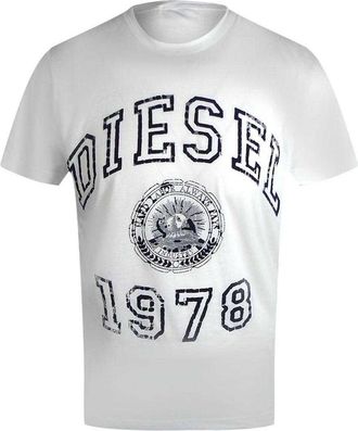 Diesel T-Shirt met vet logo voor volwassenen (Wit)