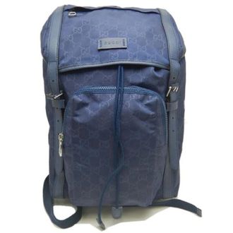 Gucci Pre-owned Vintage Rugzak - unisex - Vintage Rugzakken - Blauw - ONE Size - Nylon - Vintage