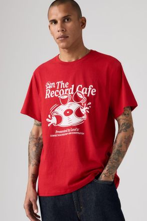 Levi's Relaxed Fit Graphic Tee - Uomo - XL - Rosso / Off The Record Emboldened