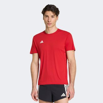 adidas Laufshirt ADIDAS PERFORMANCE ADIZERO ESSENTIALS RUNNING, Herren, Gr. XXL, rot (team power rot 2), Obermaterial: 100% Polyester, normal, Rundhals, Shir