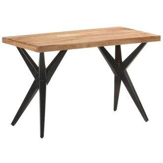 vidaXL Dining Table 120x60x76 cm Solid Acacia Wood Vidaxl