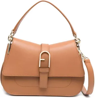 Furla mini Flow leather tote bag - women - Polyamide/Leather/Polyurethane - One Size - Brown