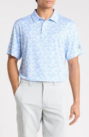 PGA TOUR Floral Print Performance Polo in Top O The Morning at Nordstrom Rack, Size Xx-Large