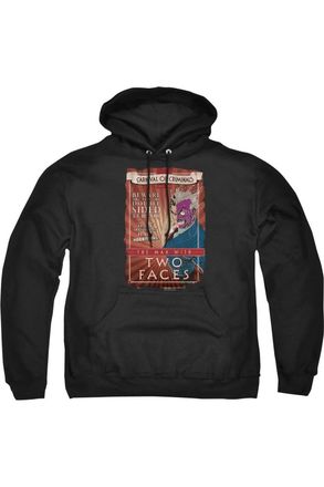 Gildan Batman Two Faces Adult Pull Over Hoodie / Hooded Sweatshirt