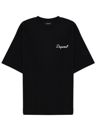 Dsquared2 Black Crewneck Left Chest Logo T-Shirt