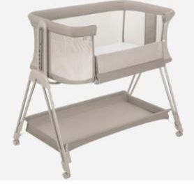 OEM Cuna Lateral Lionelo Luna 2 En 1, Color Beige Topo