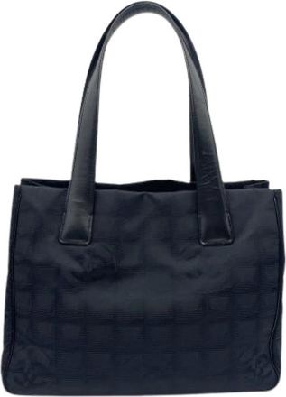 Chanel Pre-owned New Travel Line Tote Bag - Dames - Vintage Shopper - Zwart - ONE Size - Nylon - Vintage