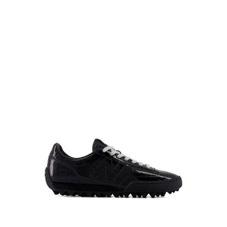 New Balance Patent Leather Lace-Up Sneakers - Black