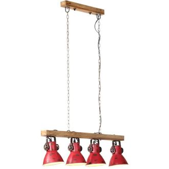 vidaXL Vidaxl - L&aacute;mpara De Techo Rojo Desgastado 25 W E27 90x24x111 Cm