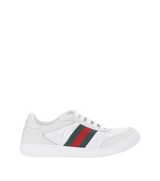 Gucci White Screener Sneakers