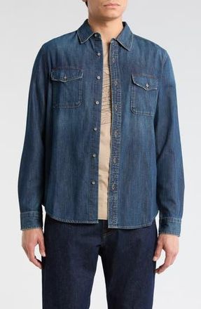 AG - Adriano Goldschmied Benning Trim Fit Denim Sport Shirt in Parted at Nordstrom Rack, Size X-Small