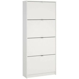 Dmora Scarpiera Epidoto, Mobile portascarpe, Armadio da ingresso multiuso, Mobiletto per calzature, 70x24 h162 cm, Bianco - Dmora