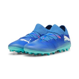 Puma Fussballschuh PUMA FUTURE 7 MATCH MG, Gr. 46,5, blau (blaumazing, puma wei&szlig;, electric peppermint), Synthetik, Schuhe Fussballschuh, f&uuml;r Kunstrasenpl&auml;t