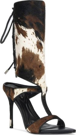 Azalea Wang Boudier Faux Calf Hair Sandal in Cow at Nordstrom, Size 8.5