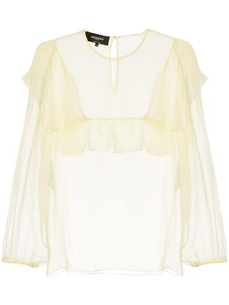 Rochas ruffled blouse - White