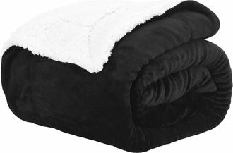 vidaXL Manta Negro 200 X 150 Cm 1,64 Kg Lana Vidaxl