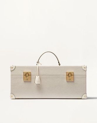 Valentino Garavani Astuccio Per 7 Profumi 100 Ml Valentino Garavani In Canvas, Pelle Di Vitello E Borchie In Metallo Donna NATURALE/AVORIO UNI