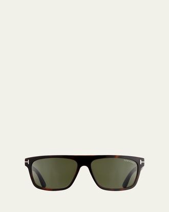 Tom Ford Mens Thick Square Acetate Sunglasses