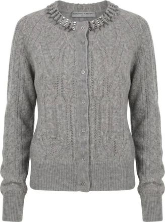 Ermanno Scervino Truien & Vesten, Dames, Grijs, 2Xs, Kasjmier, Cashmere Cardigan