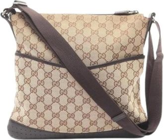 Gucci Pre-owned Cross Body Bags, female, Beige, Size: ONE SIZE Pre-owned Vintage Shoulder Bag