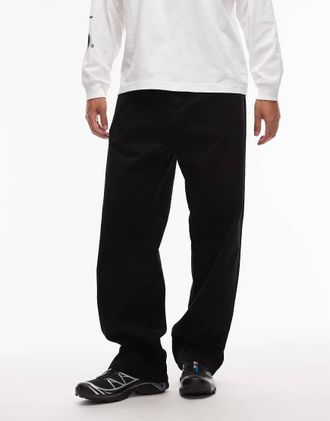 Carhartt Work in Progress Landon - Pantaloni affusolati larghi neri-Nero