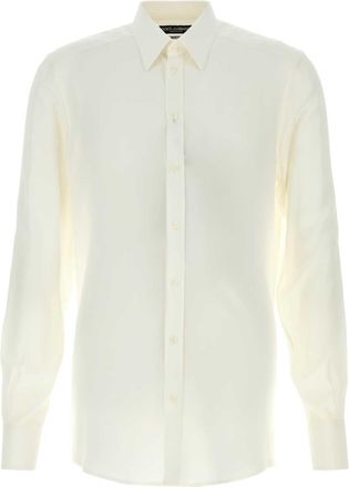 Dolce & Gabbana White Crepe Shirt
