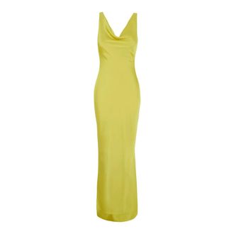 Norma Kamali Kleedjes, Dames, Geel, S, Polyester, Maria Gown