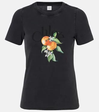 Chlo&eacute; Printed cotton T-shirt