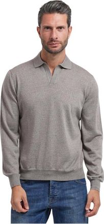 Gran Sasso Polo in lana vergine - - Tops - Uomo - Grigio - 2XL