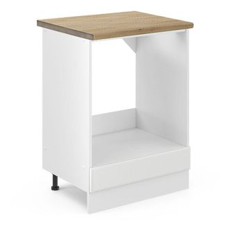 Vicco Mobile per forno da incasso R-Line, Bianco casa di campagna, 60 cm, PL Rovere, Vicco