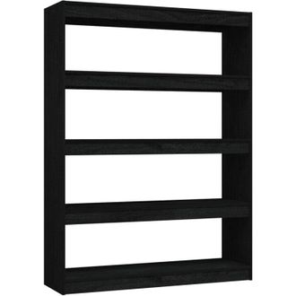 vidaXL vidaXL Libreria/Divisorio Nero 100x30x135,5 cm in Legno di Pino