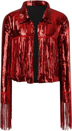 Generic Fashion Jacket Women Fringe Jacket Disco Theme Fashionable And Cute Sequins Jacket Country Theme Bridal Trends Jacket Coat Party Jackets Women UK Ladi