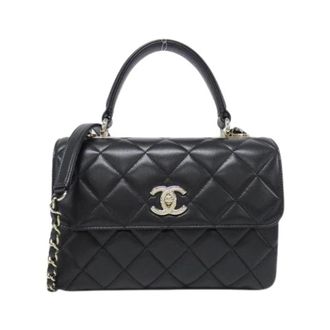 Chanel Pre-owned Lambskin Shoulder Bag - Dames - Pre-owned - Zwart - Maat: ONE Size Leer