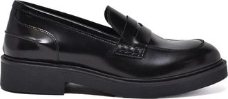 Gianluca Giordano Black Rubber Penny Loafers