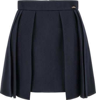 Elisabetta Franchi Minirok - Dames - Korte rokken - Blauw - M - Wol - Rokken