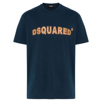 Dsquared2 DSquared2 Heren Logo Cool Fit T-shirt (Blauwe Marine)