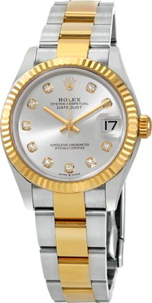 Rolex Datejust 31 Silver Diamond Dial Automatic Ladies Steel and 18kt Yellow Gold Oyster Watch 278273SDO