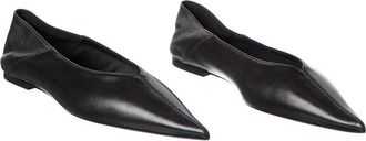 Saint Laurent Carolyn Leather Flat (Authentic Pre-Loved)