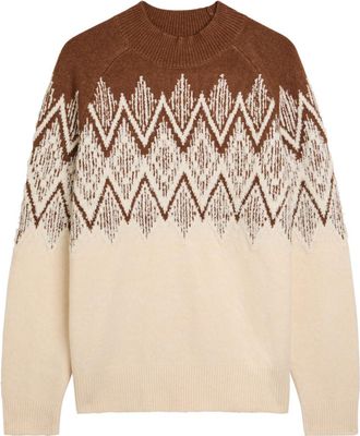Varley Siren 2.0 Fair Isle Knit Jumper - Brown - XL (UK16 / XL)