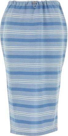 Prada Embroidered Piquet Skirt