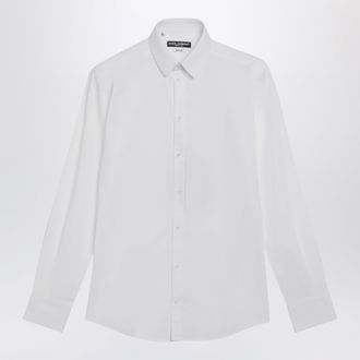 Dolce & Gabbana Camicia gold popeline stretch bianca