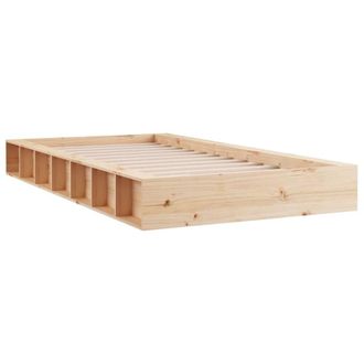 Berkfield Home Beautiful Bed Frame 75x190 cm Small Single Solid Wood in Natural